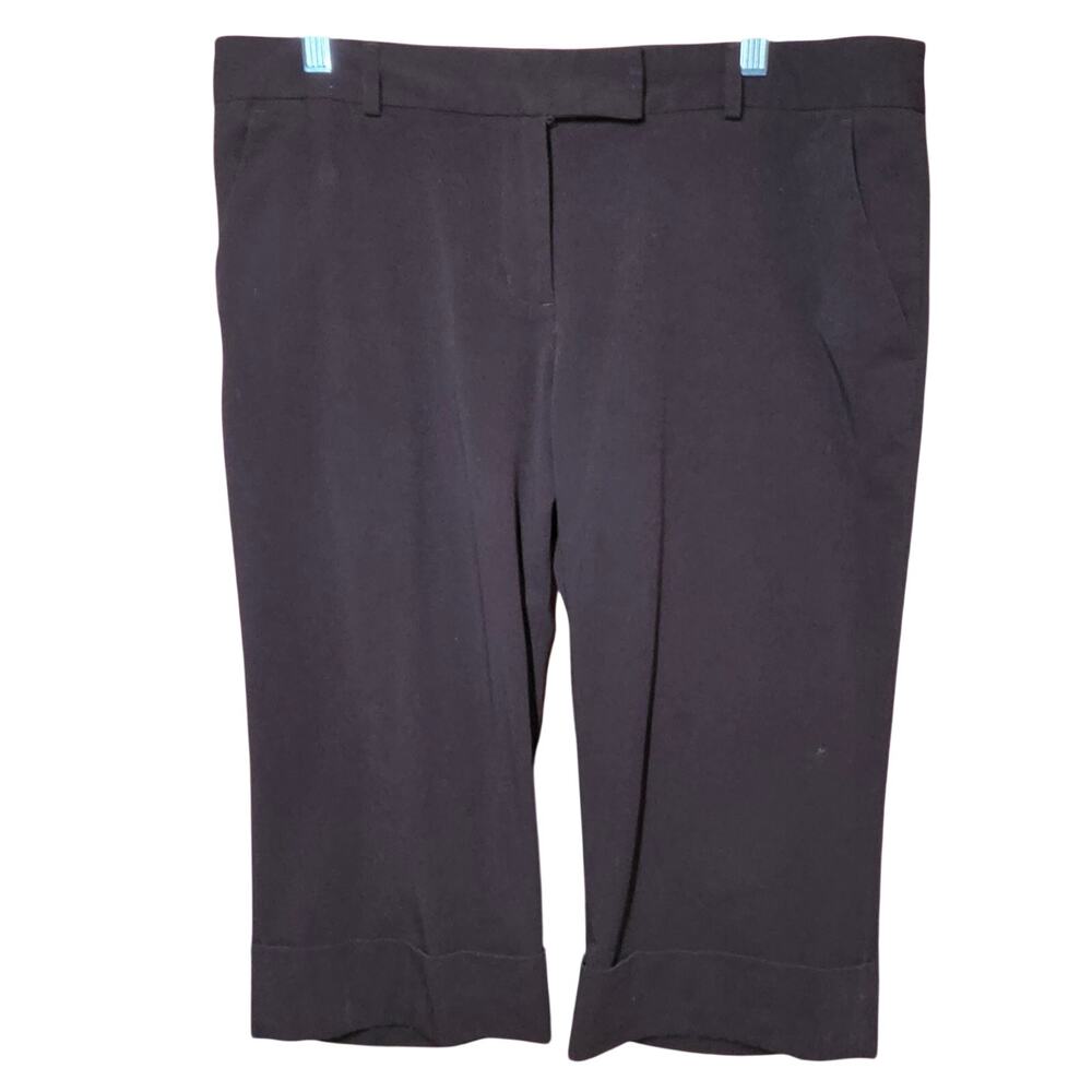 Dark Brown Cropped Dress Pants with Pockets Size 14